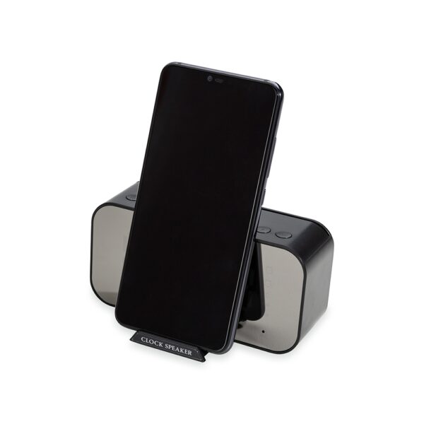 Caixa de Som Multimídia com Relógio e Suporte para Celular - Imagem 2