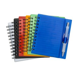 Linha completa em Bloco de anotações com caneta. Mais de 5000 tipos de Brindes entre Sacolas, chaveiros, mochilas, kits churrasco.